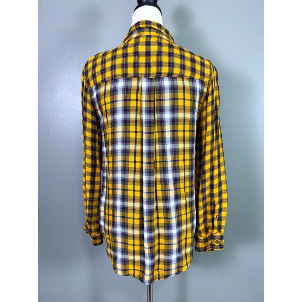 Abercrombie & Fitch Plaid Top Women M Viscose Preppy Academia Cabin Cozy Classic - Picture 2 of 7